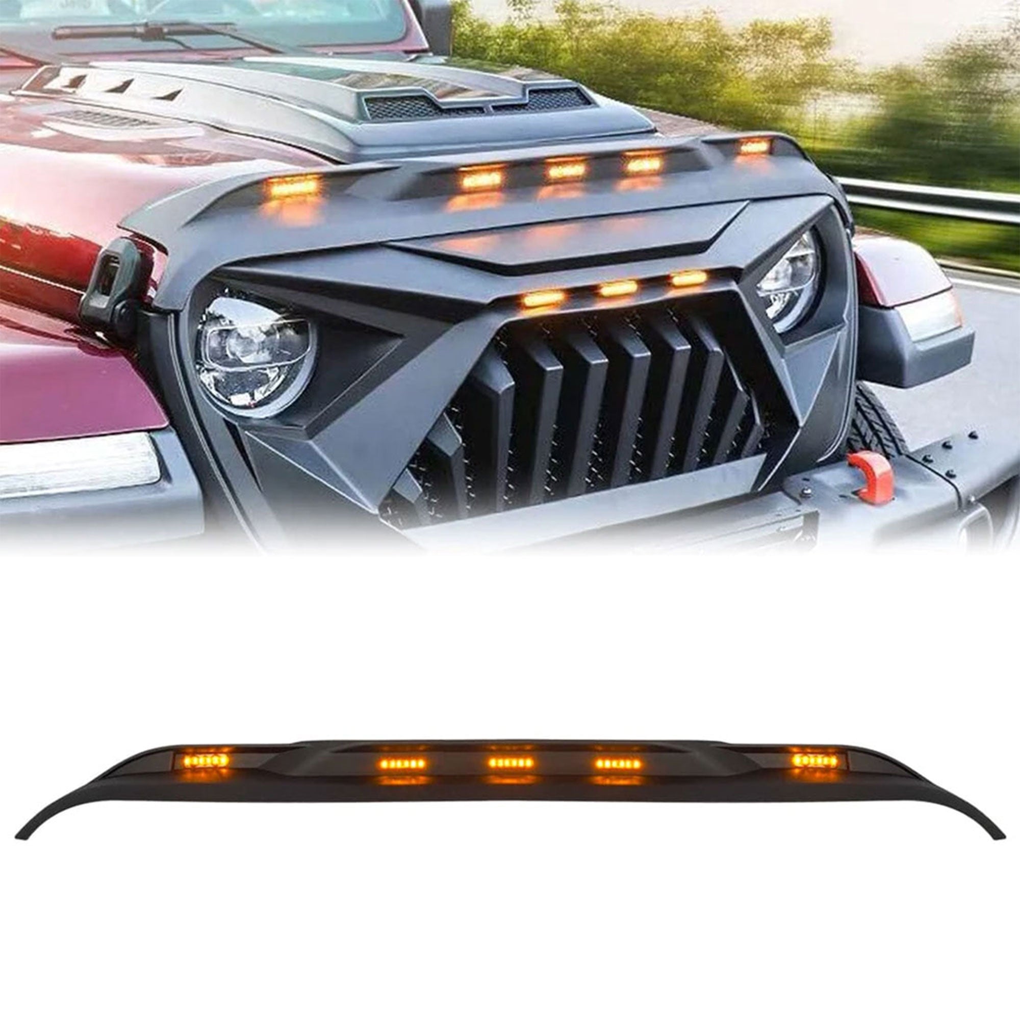 AMERICAN MODIFIED Hood Protector for 18-23 Jeep Wrangler JL & Gladiator JT(Used) - VMInnovations