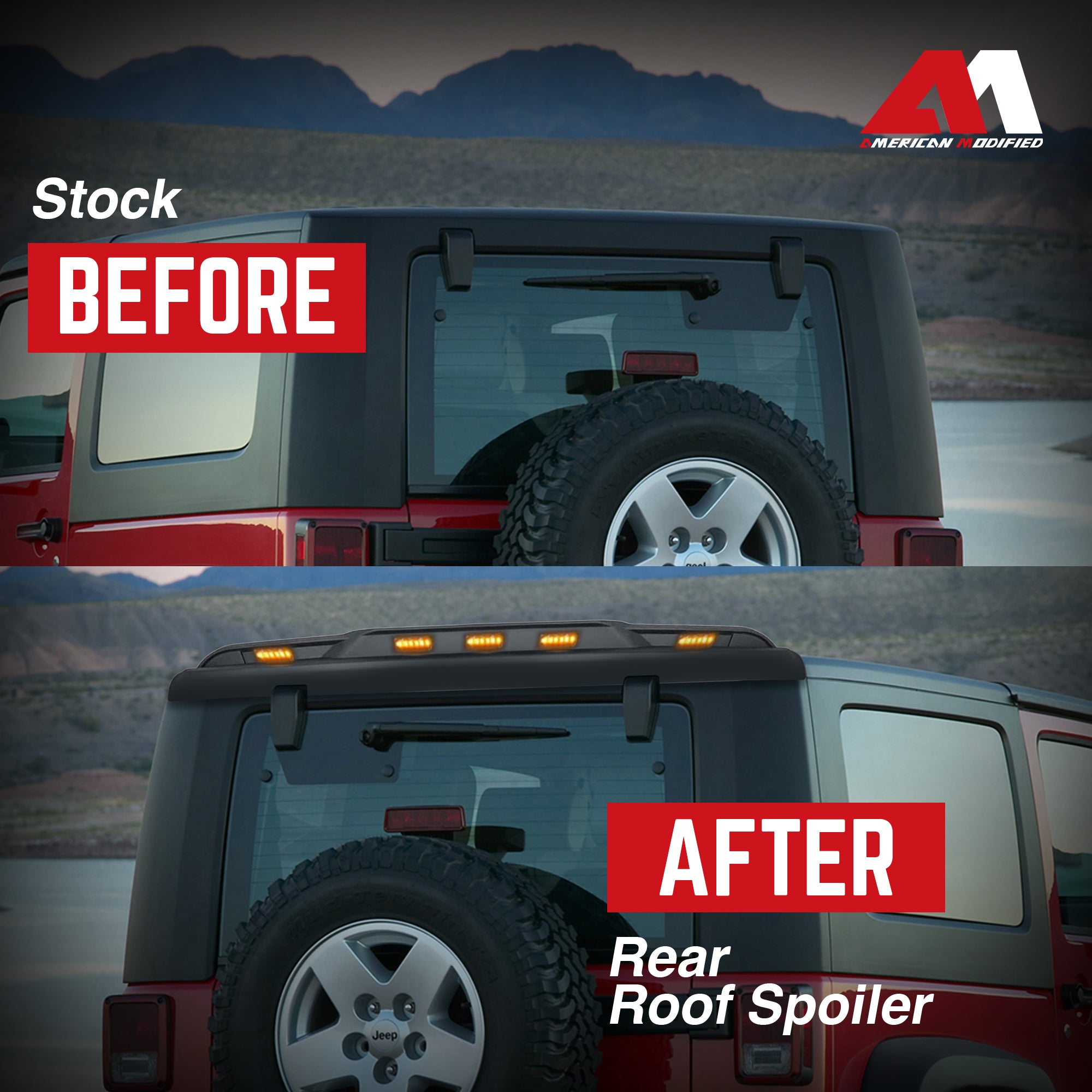 AMERICAN MODIFIED Roof Spoiler for 18-23 Jeep Wrangler JL & Gladiator JT (Used) - VMInnovations