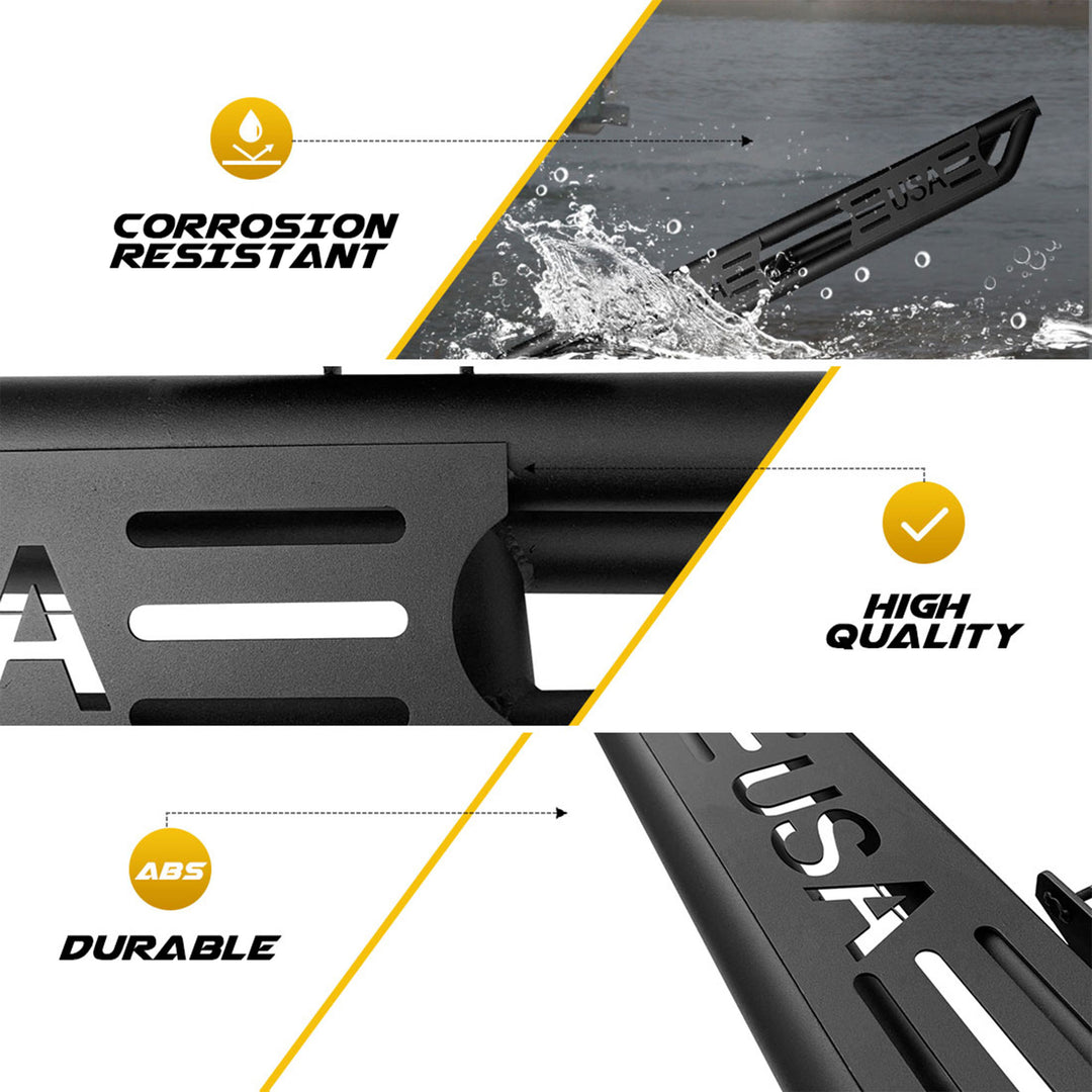 AMERICAN MODIFIED USA Style Side Step Bars for 2018 to 2023 Jeep Wrangler JL - VMInnovations