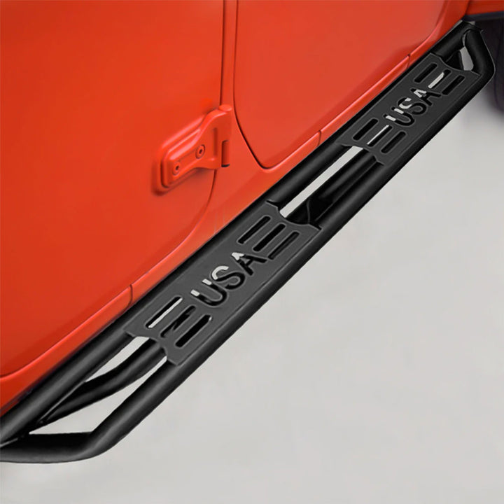AMERICAN MODIFIED USA Style Side Step Bars for 2018 to 2023 Jeep Wrangler JL - VMInnovations