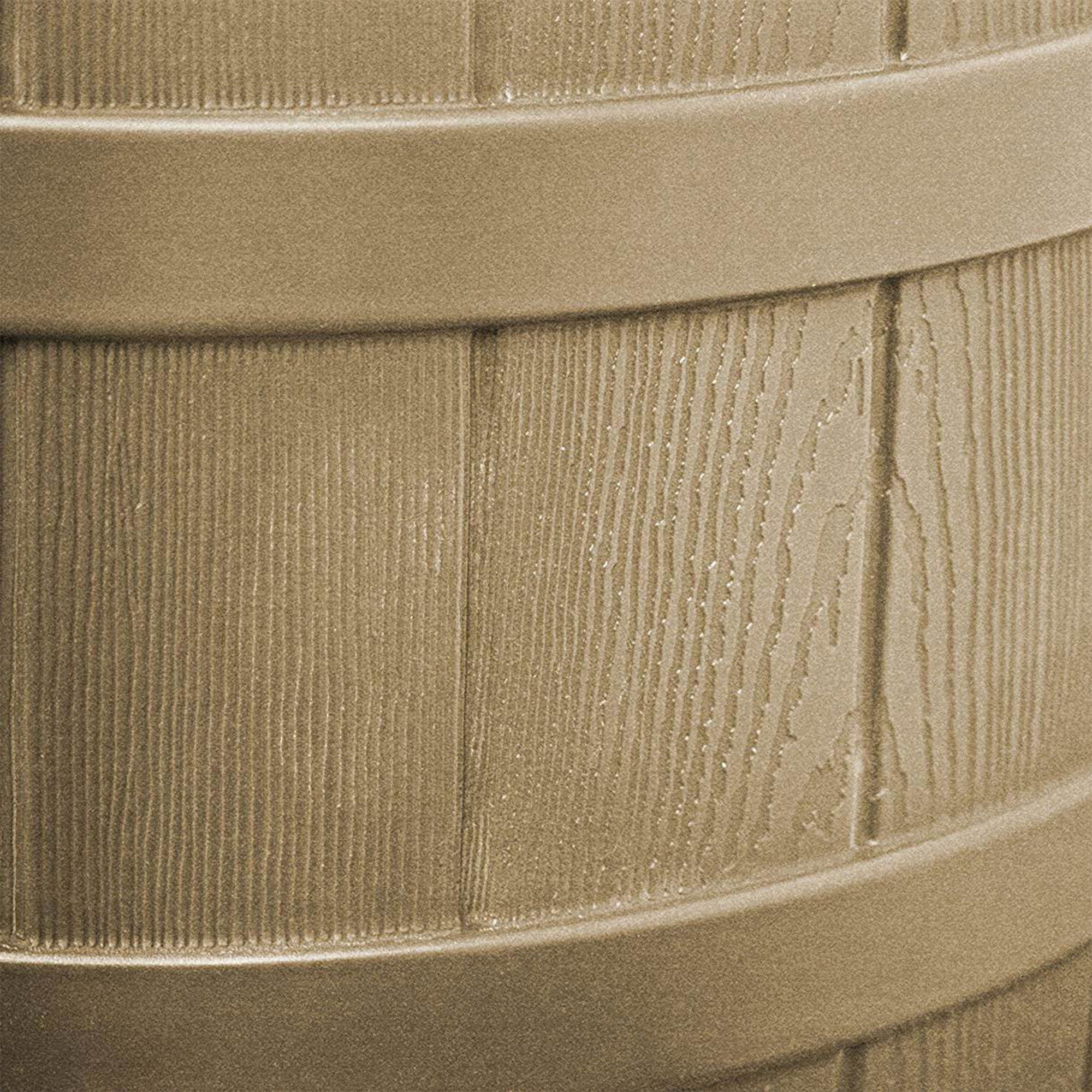 Good Ideas Rain Wizard 50 Gallon Plastic Barrel Water Collector, Khaki (4 Pack) - VMInnovations