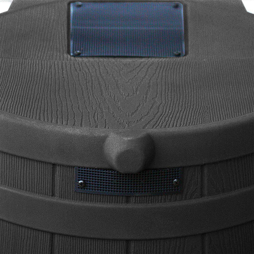 Good Ideas Rain Wizard 50 Gallon Plastic Barrel Water Collector, Black (4 Pack) - VMInnovations