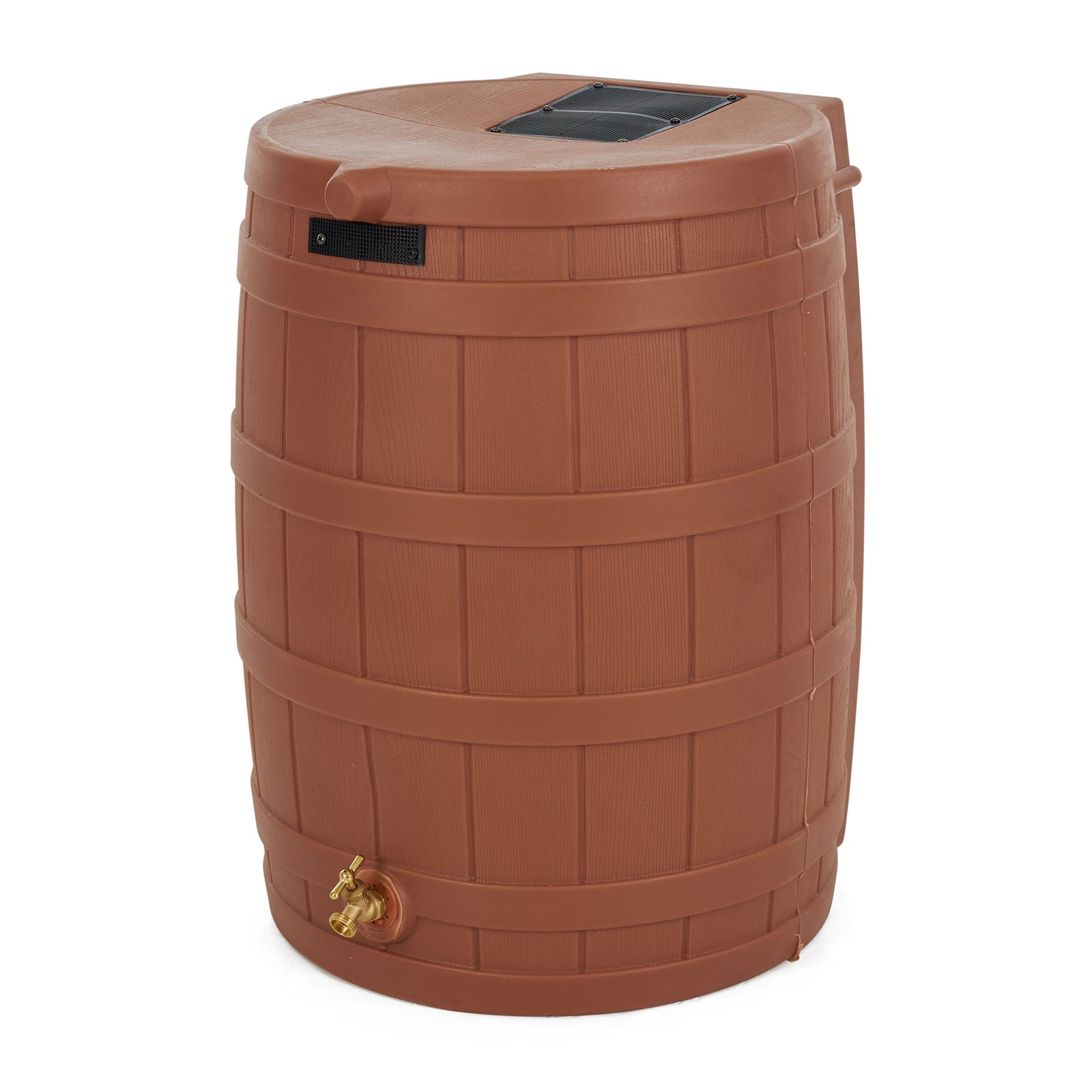 Good Ideas Rain Wizard Storage 50 Gallon Rain Barrel, Terra Cotta, (4 Pack) - VMInnovations