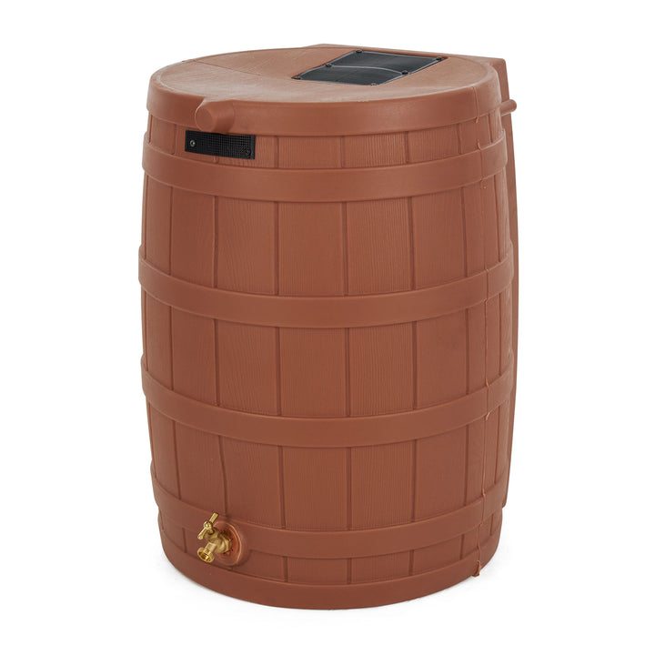 Good Ideas Rain Wizard Storage 50 Gallon Rain Barrel, Terra Cotta, (4 Pack) - VMInnovations
