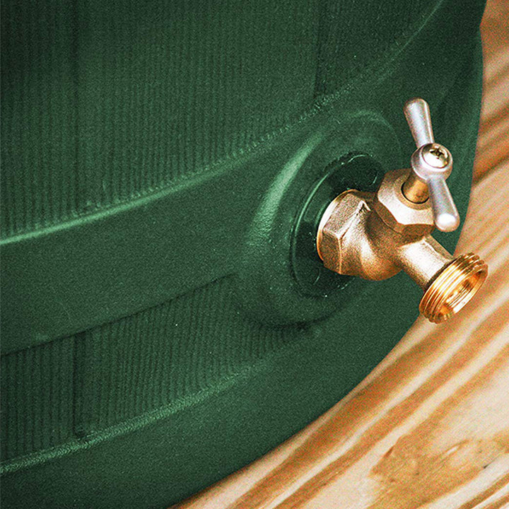 Good Ideas Rain Wizard Water Storage 50 Gallon Capacity Barrel, Green, (4 Pack) - VMInnovations