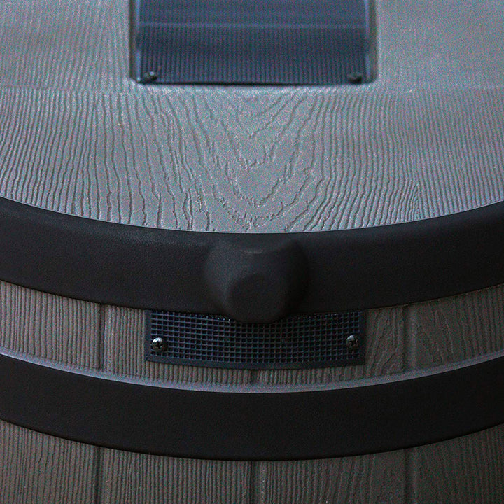 Good Ideas Rain Wizard Wood Rain Water Barrel with Darkened Ribs, Oak, (3 Pack) - VMInnovations