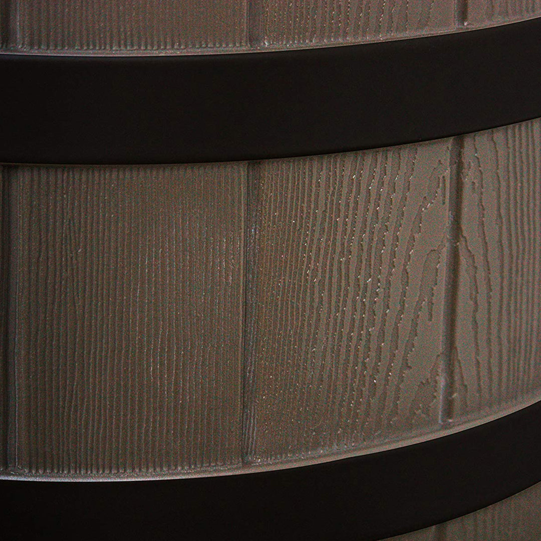 Good Ideas Rain Wizard Wood Rain Water Barrel with Darkened Ribs, Oak, (4 Pack) - VMInnovations