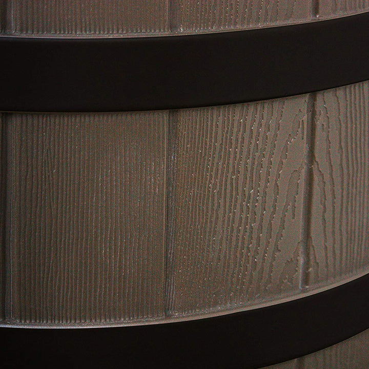 Good Ideas Rain Wizard Wood Rain Water Barrel with Darkened Ribs, Oak, (4 Pack) - VMInnovations