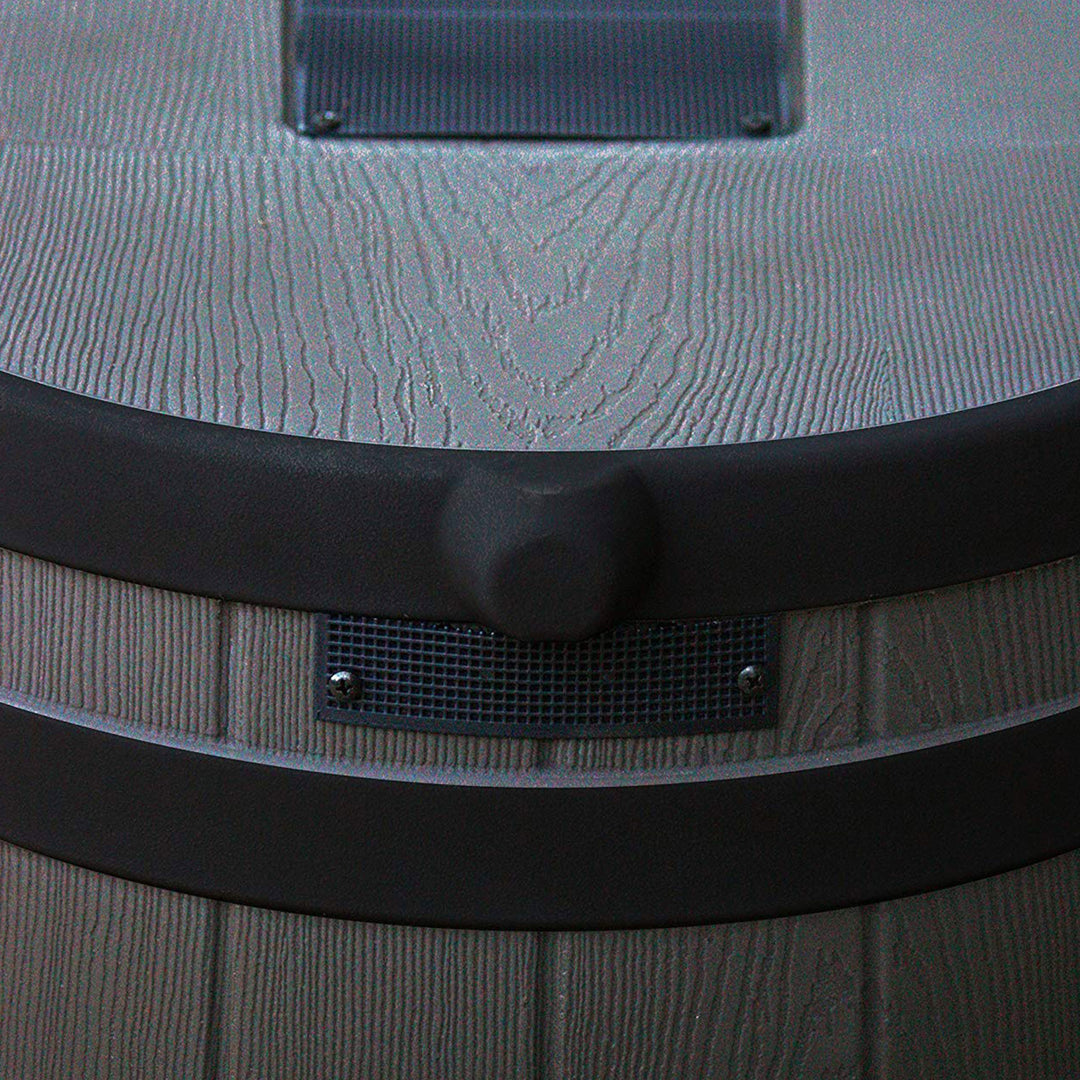 Good Ideas Rain Wizard Wood Rain Water Barrel with Darkened Ribs, Oak, (4 Pack) - VMInnovations