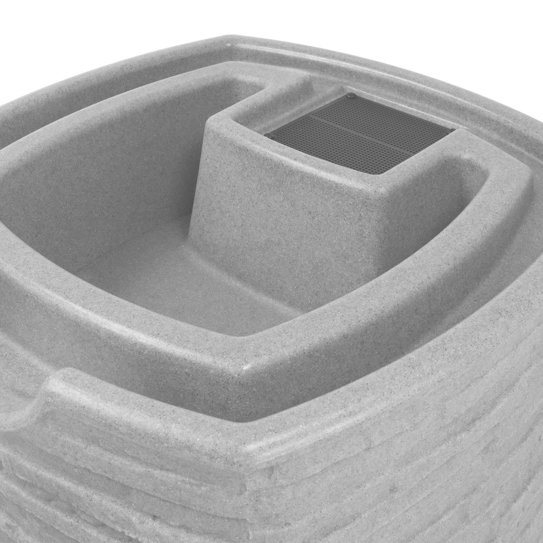 Good Ideas Impressions Riverwalk 50 Gallon Rain Saver, Light Granite (3 Pack) - VMInnovations