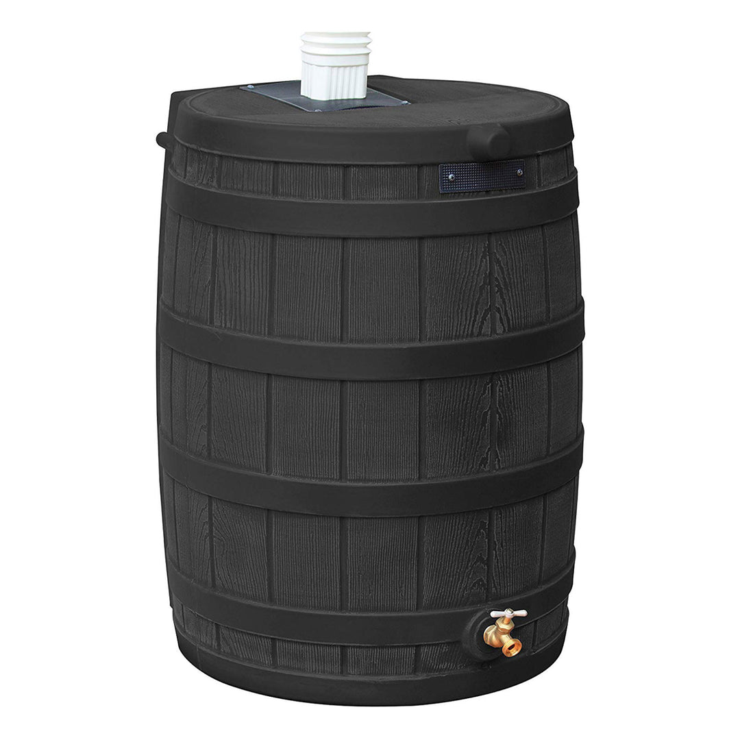 Good Ideas Rain Wizard 40 Gallon Capacity Plastic Rain Barrel, Black (2 Pack) - VMInnovations