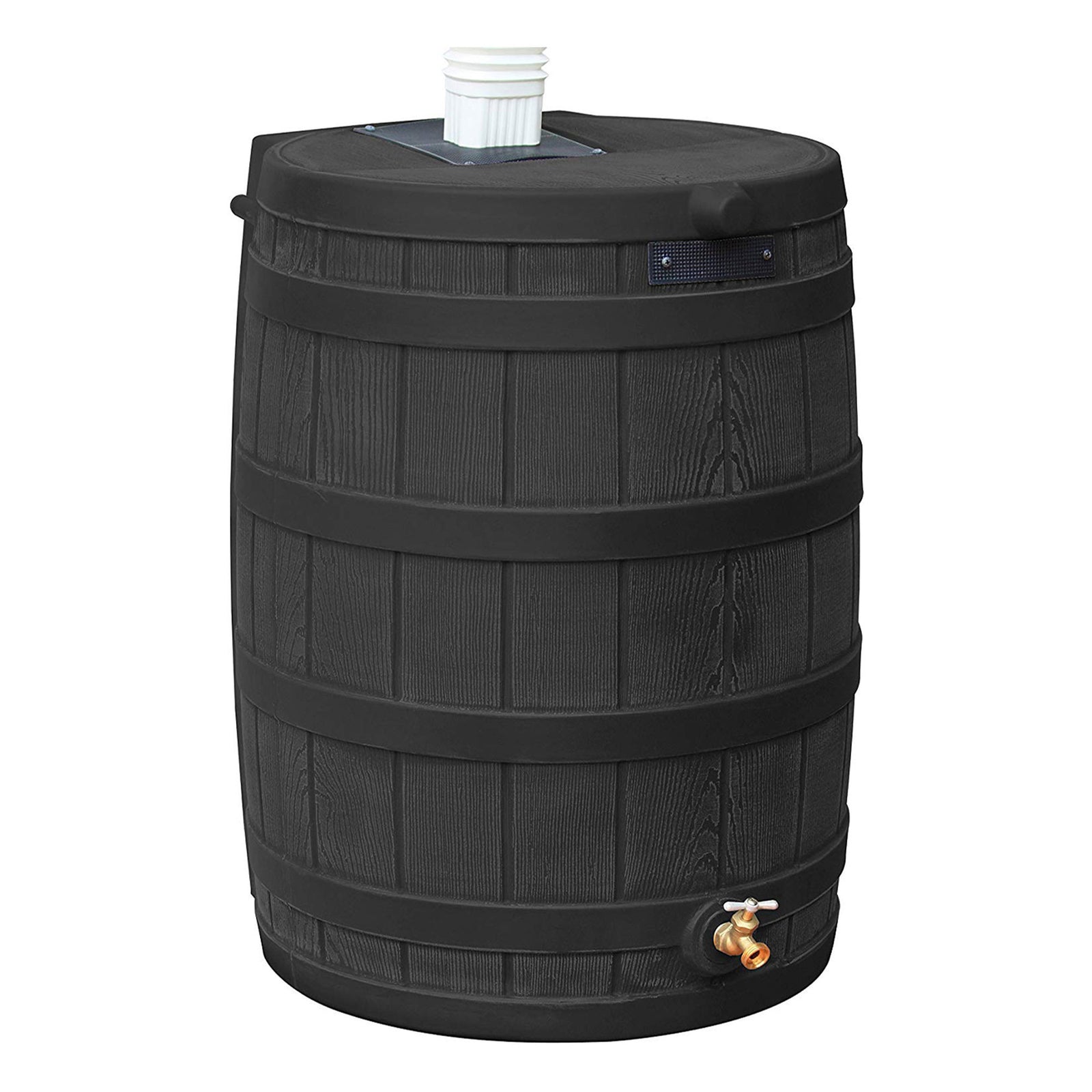 Good Ideas Rain Wizard 40 Gallon Capacity Plastic Rain Barrel, Black (2 Pack) - VMInnovations
