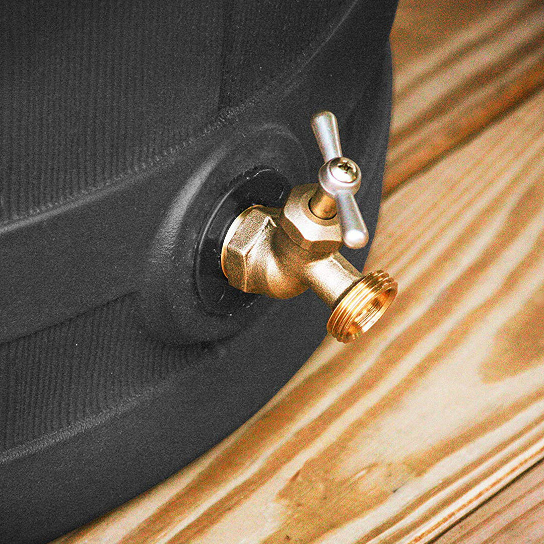 Good Ideas Rain Wizard 40 Gallon Capacity Plastic Rain Barrel, Black (2 Pack) - VMInnovations