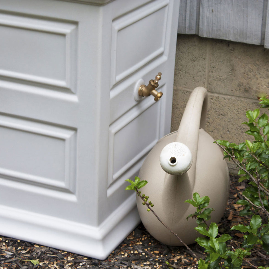 Good Ideas Savannah 42 Gal Flatback Colonial Style Rain Barrel Planter (4 Pack) - VMInnovations