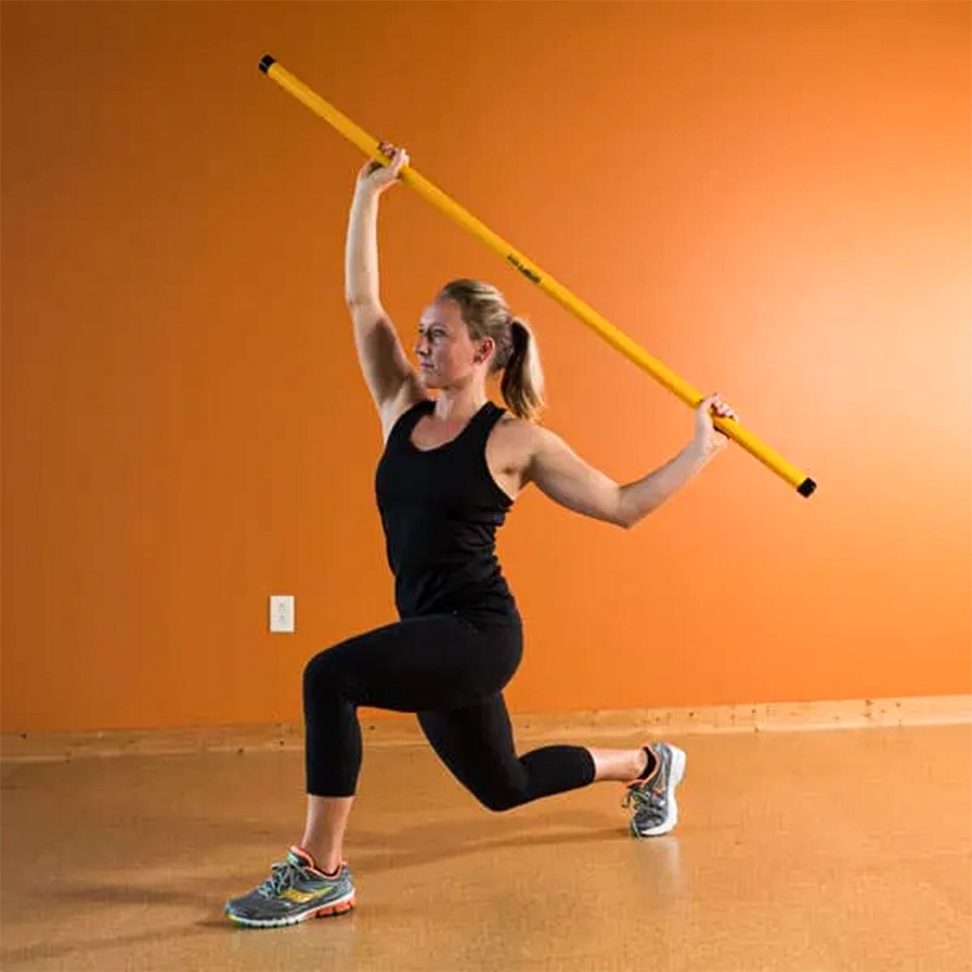 Prism Fitness Unweighted Smart Stick Exercise Equipment for Balance, Yellow - VMInnovations