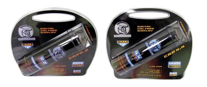 BULLZ AUDIO BCAP 2.2 Farad Car Audio Digital Power Capacitor & BCAP 4.4 Capacitor