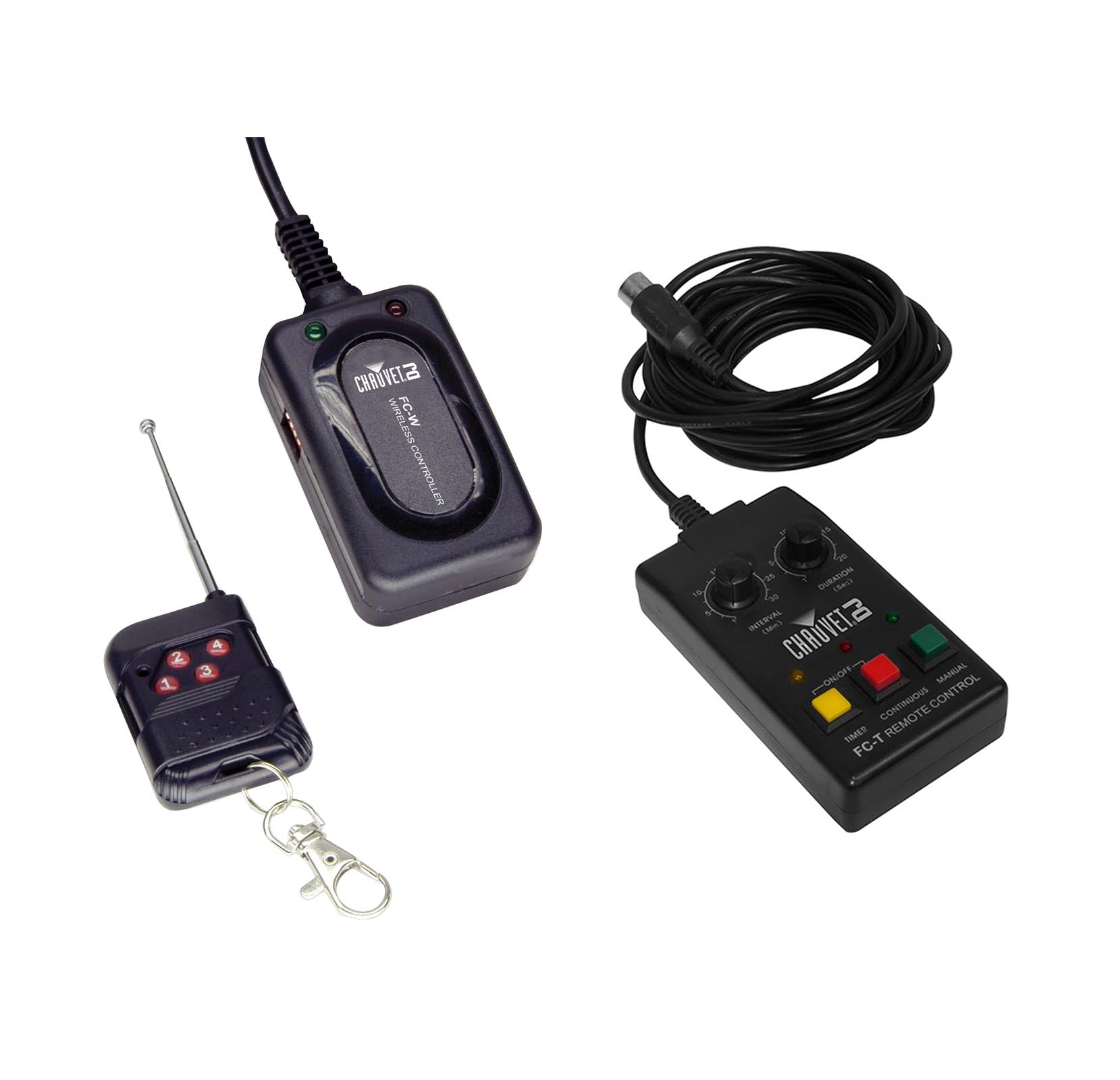 CHAUVET FC-W Wireles Fog Remote + FC-T Wired Fog Machine Timer -H900 H1100 H1300