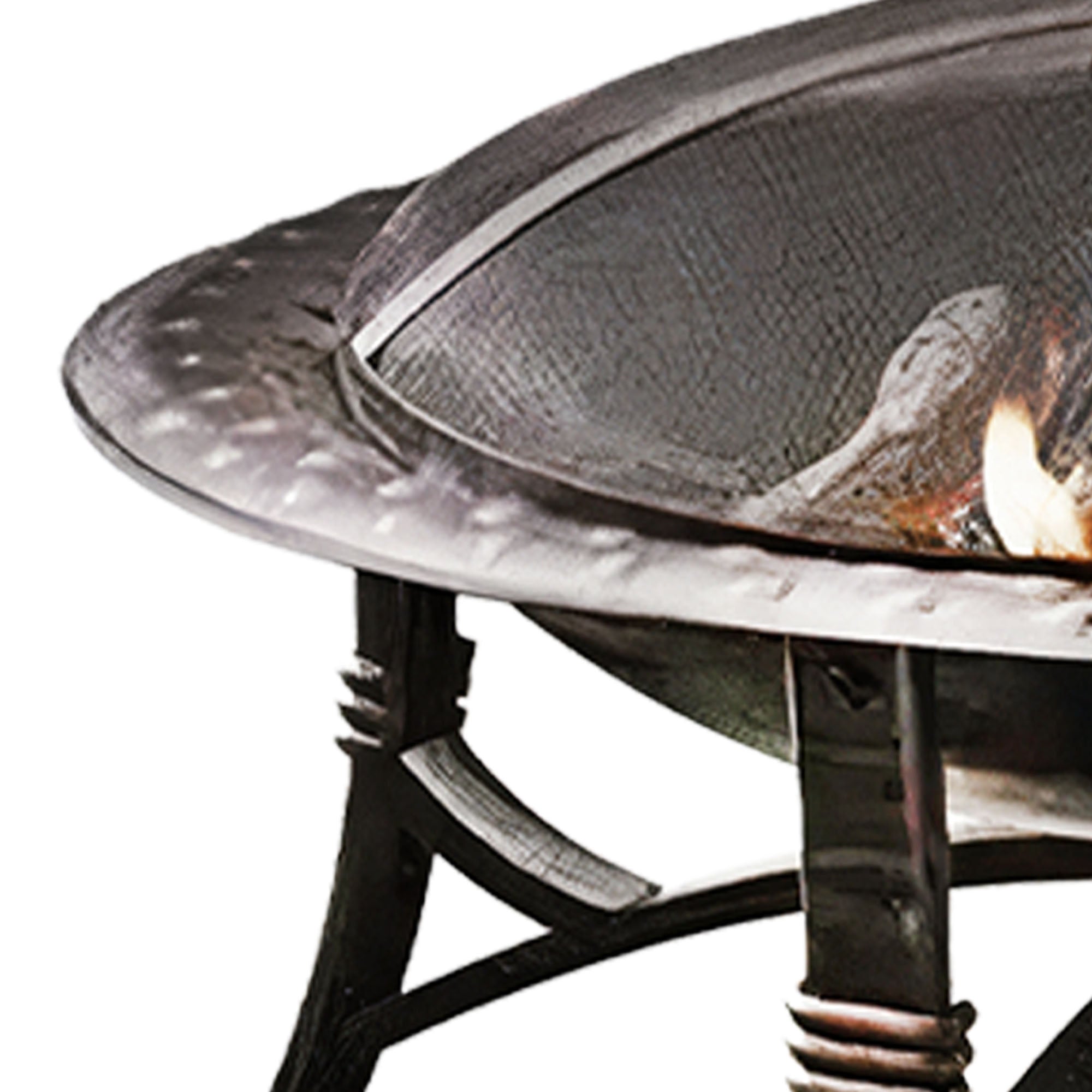 Four Seasons Courtyard 35 Inch Wood Burning Fire Bowl w/ Fire Grate, Black(Used) - VMInnovations