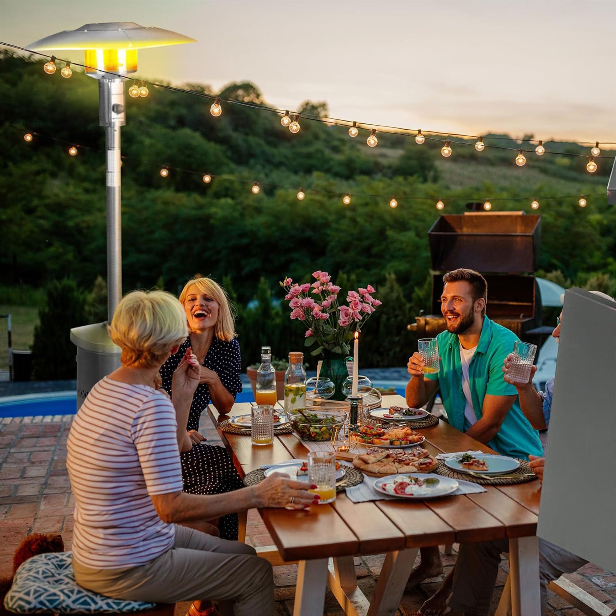 Four Seasons Courtyard 40,000 BTU Steel Patio Heater,Bronze Finish(Damaged) - VMInnovations