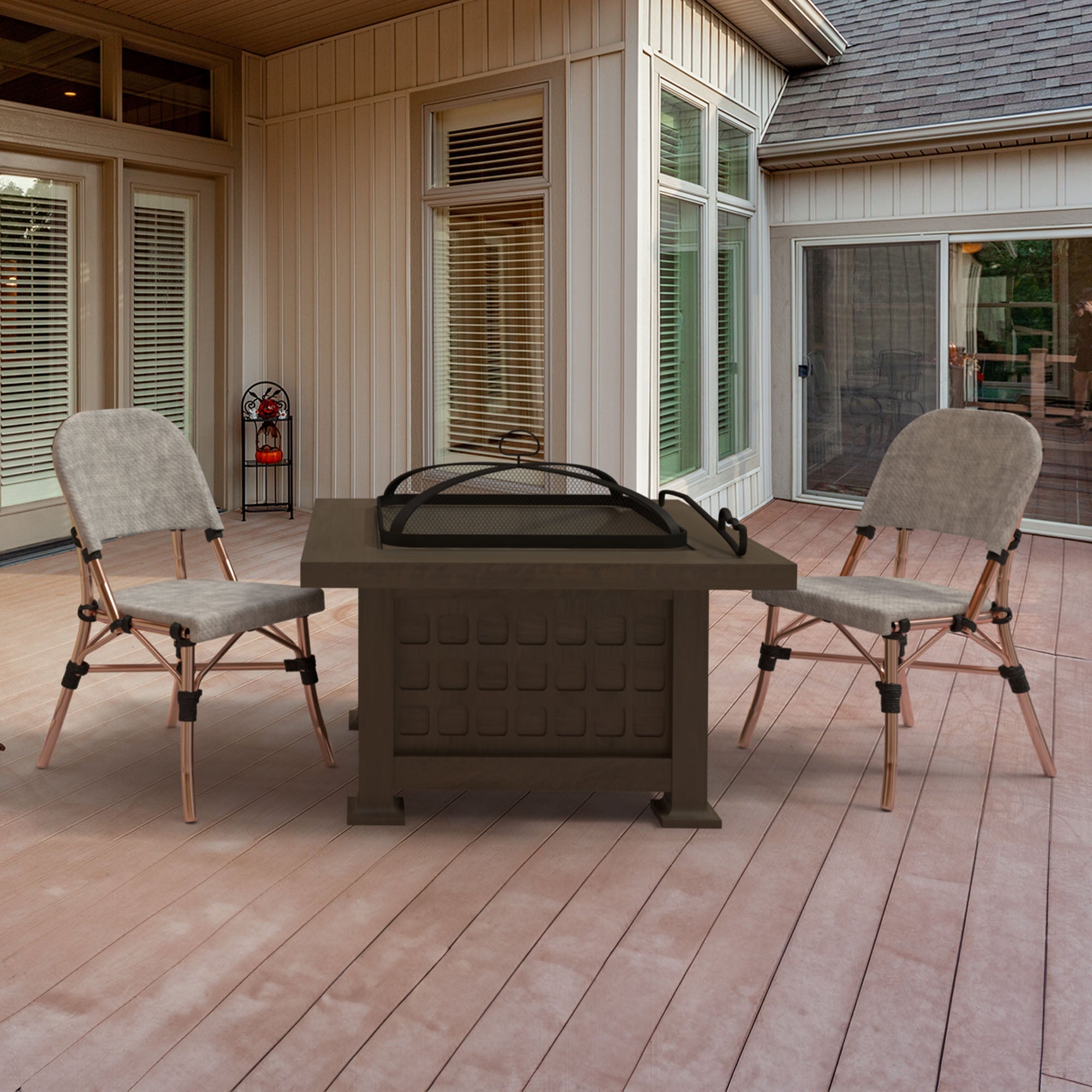 Four Seasons Courtyard Antique Wood Burning Fire Pit with Slate Top(For Parts) - VMInnovations