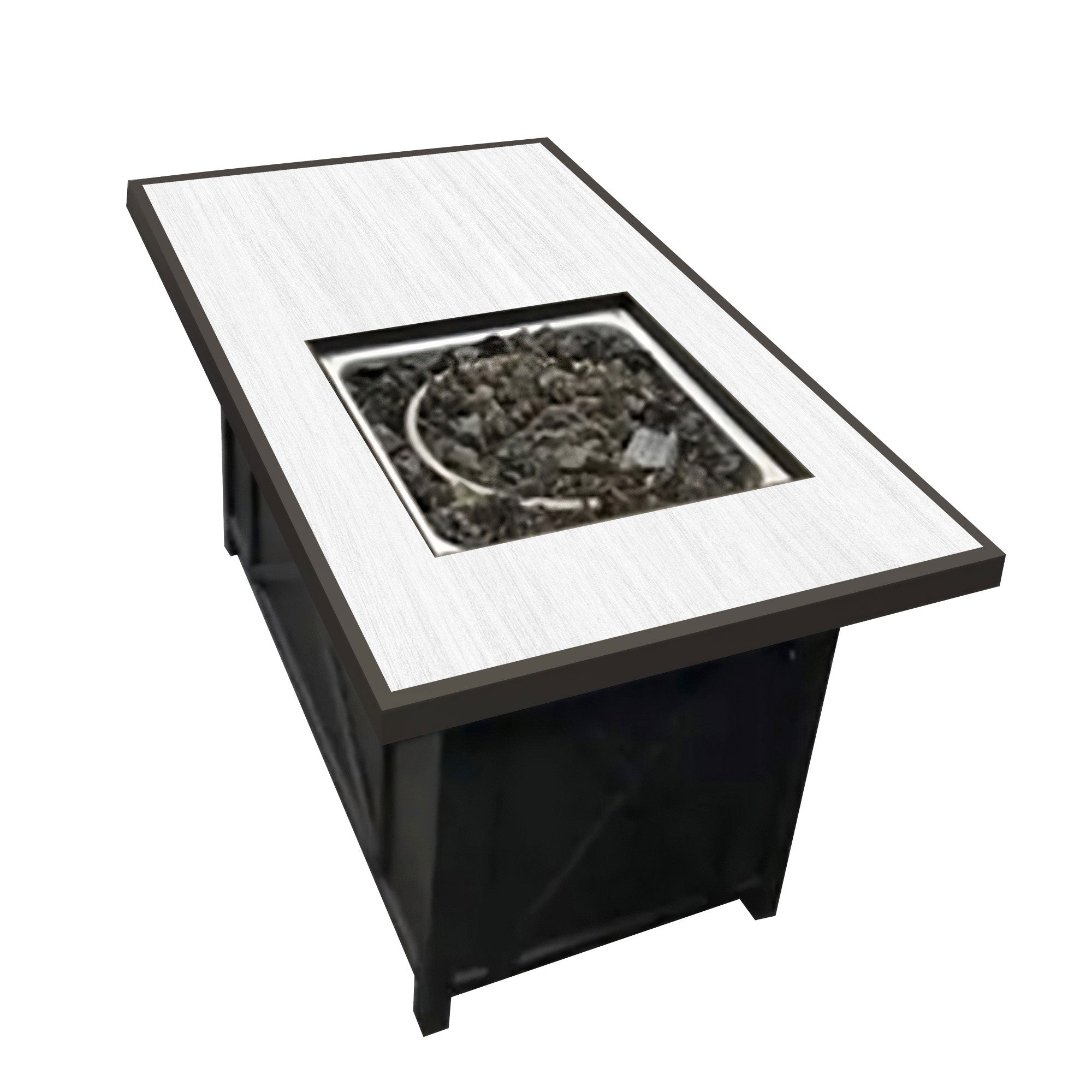 Four Seasons Courtyard Gas Fire Pit Coffee Table w/Stainless Steel Burner (Used) - VMInnovations