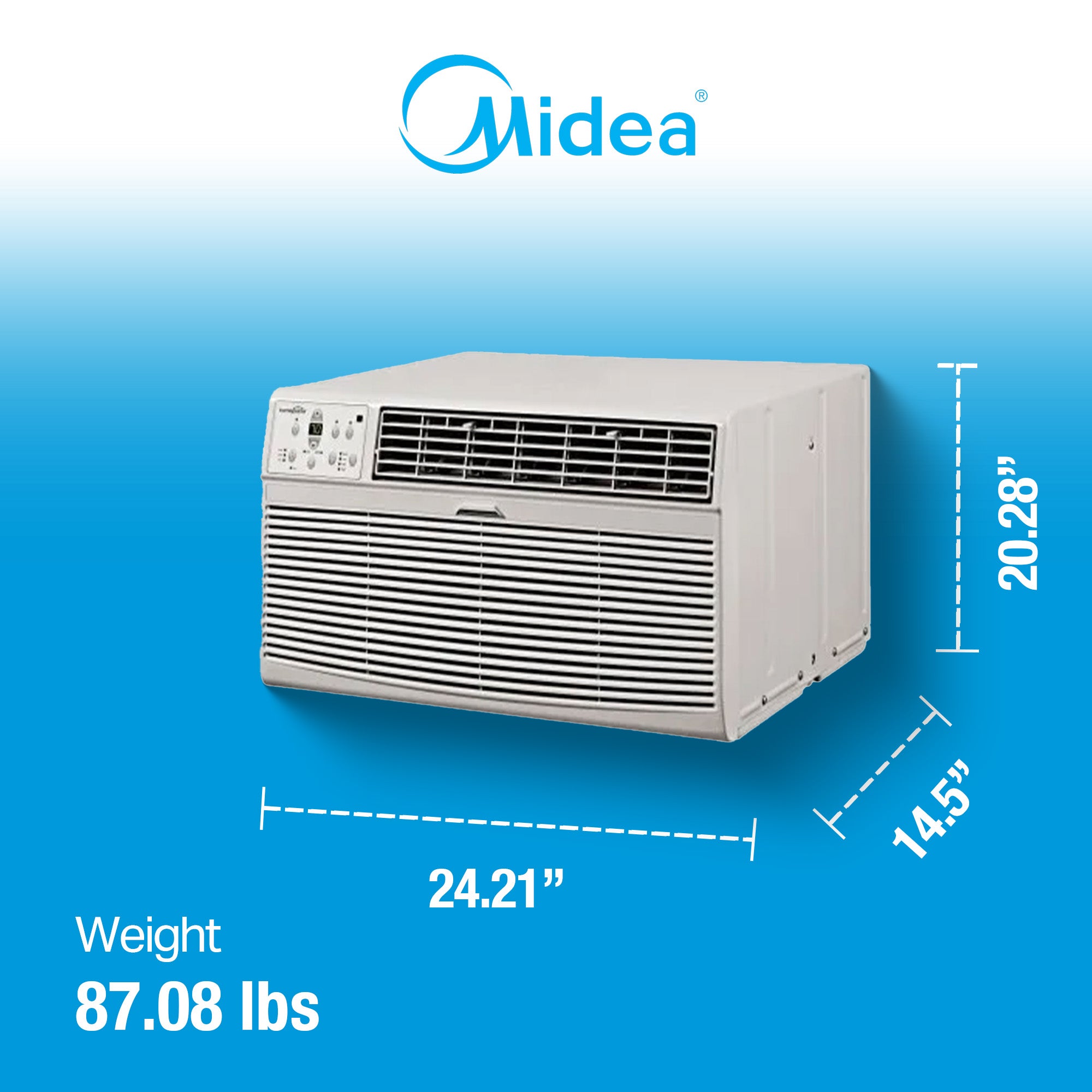 HomePointe 12,000 BTU Air Conditioner with Touch Control and LED Display, White - VMInnovations