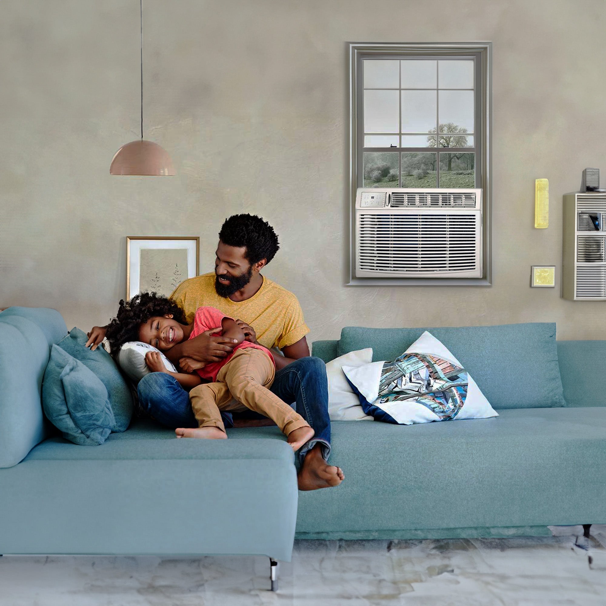 HomePointe 25000 BTU Air Conditioner w/Touch Remote Control & LED Display, White - VMInnovations