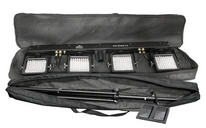 NEW! 2 CHAUVET MINI-4BAR 2.0 Mobile LED DJ Stage Wash Light Systems w/ Carry Bag