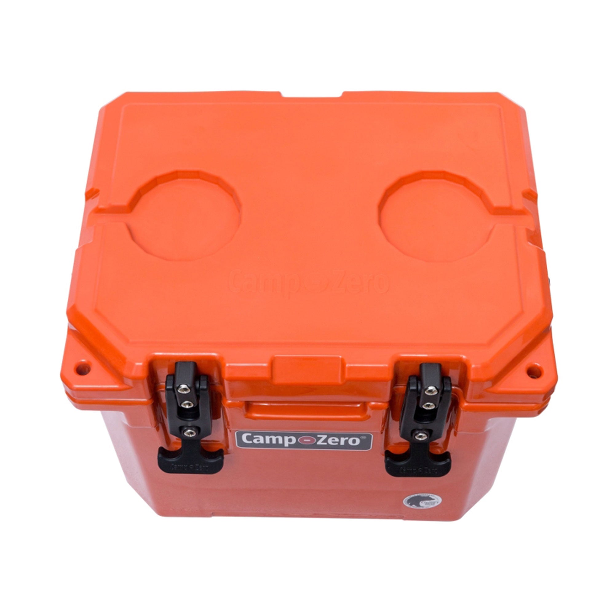 CAMP-ZERO 10 Liter 10.6 Quart Lidded Cooler with 2 Molded In Cup Holders, Orange - VMInnovations