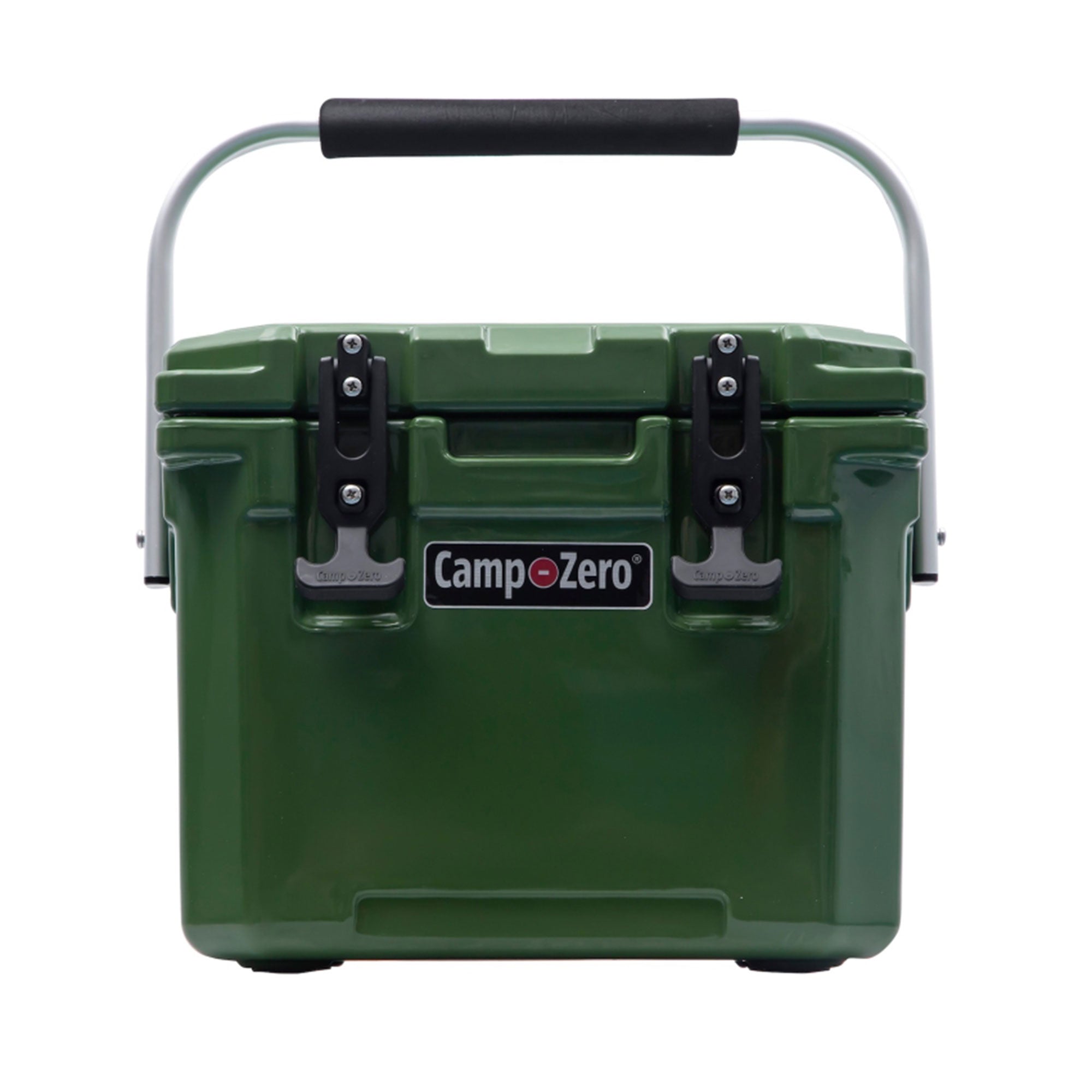 CAMP-ZERO 10 Liter 10.6 Quart Lidded Cooler with 2 Molded In Cup Holders, Green - VMInnovations