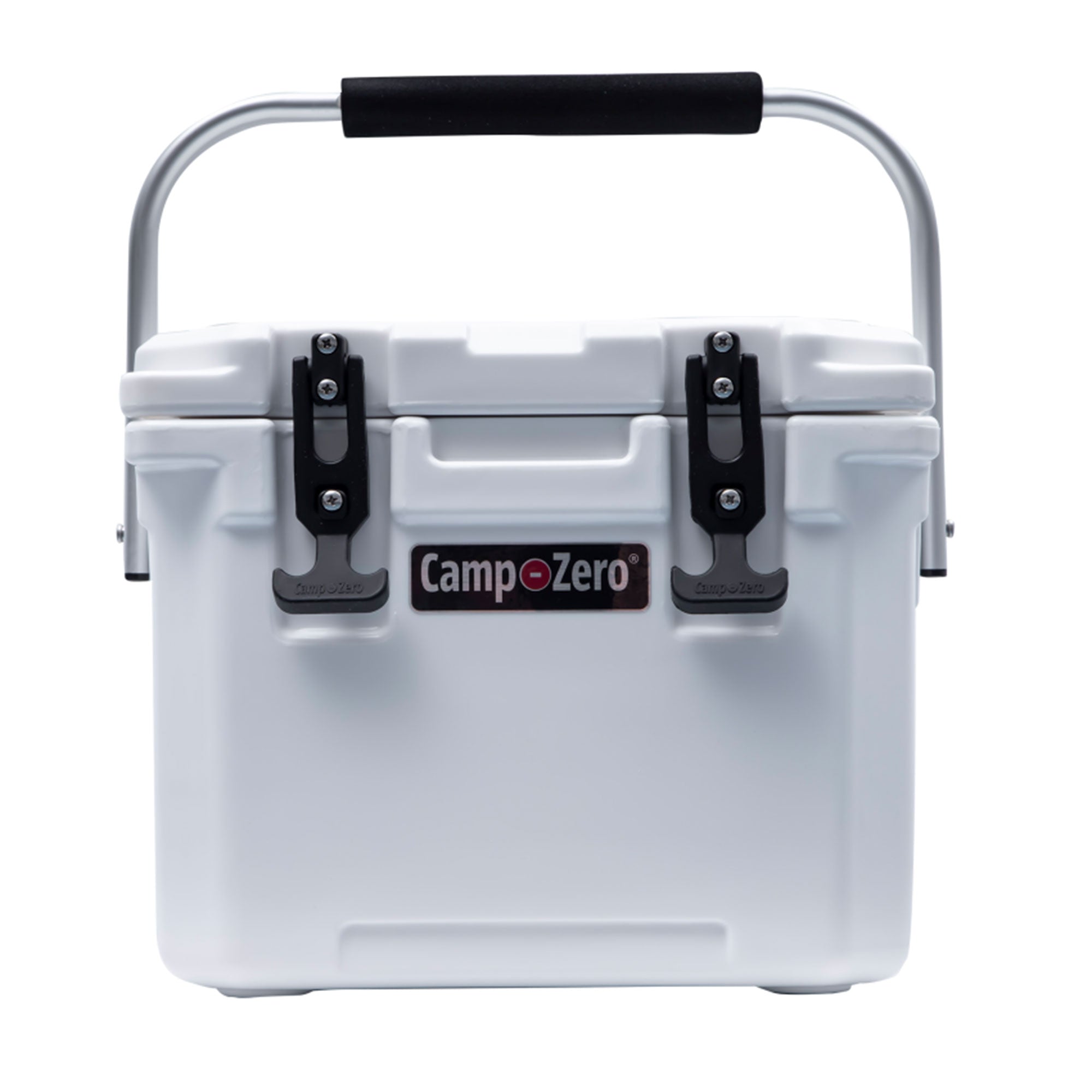 CAMP-ZERO 10 Liter 10.6 Qt Lidded Cooler w/2 Cup Holders, White (Open Box) - VMInnovations