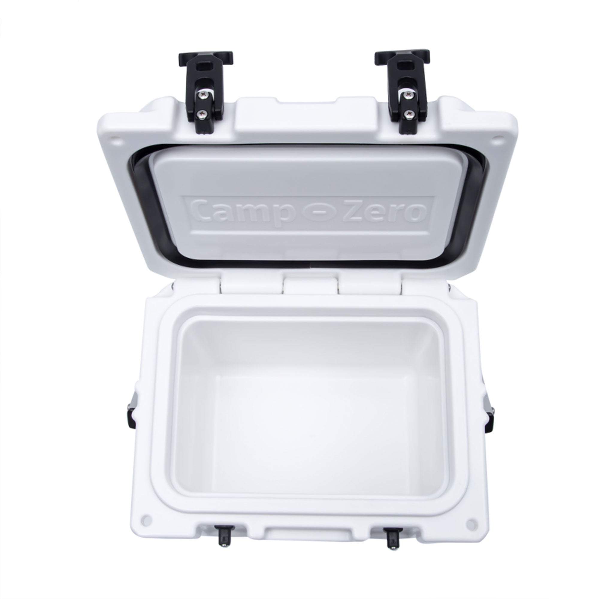 CAMP-ZERO 10 Liter 10.6 Qt Lidded Cooler w/2 Cup Holders, White (Open Box) - VMInnovations