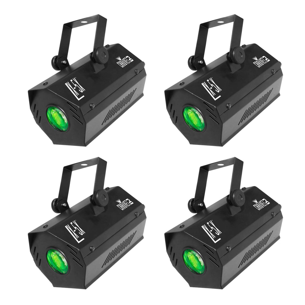 4 Chauvet DJ LX-5X Dance Club Stage Sound Activated LED Moonflower Effect Lights
