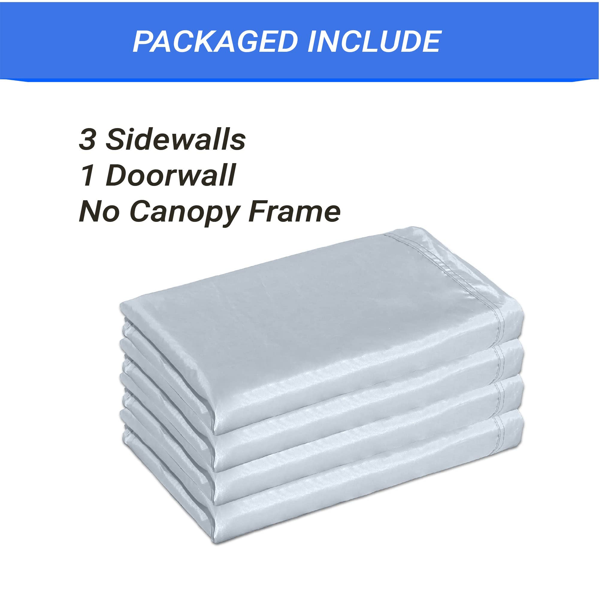 Crown Shades SunWall for 10x10 Canopy, Sidewall Only, Beige, 1 Pack (Open Box) - VMInnovations