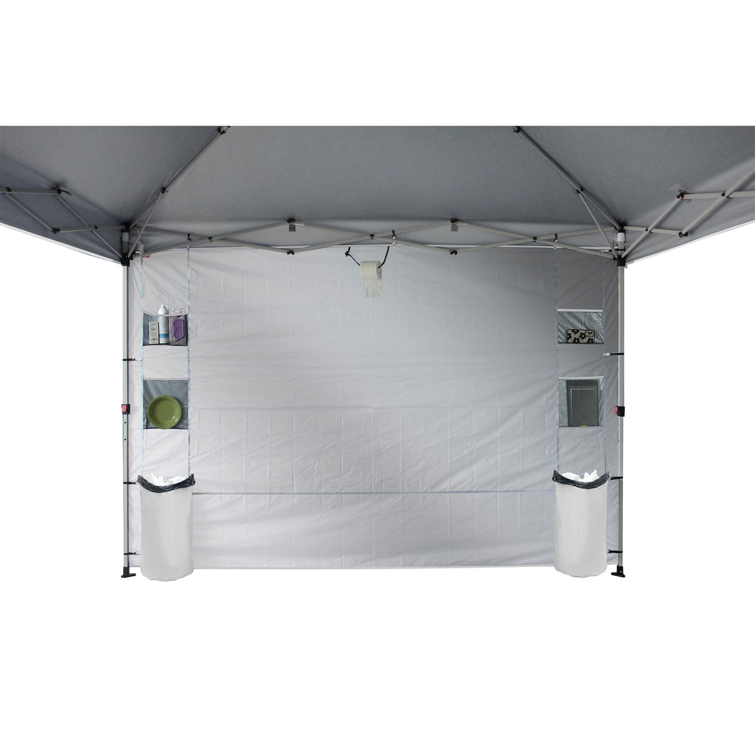 CS-RM100H-SA1-WH-2P CROWN SHADES 10'x10' Canopy with Pocket Sidewall,White(Used) - VMInnovations