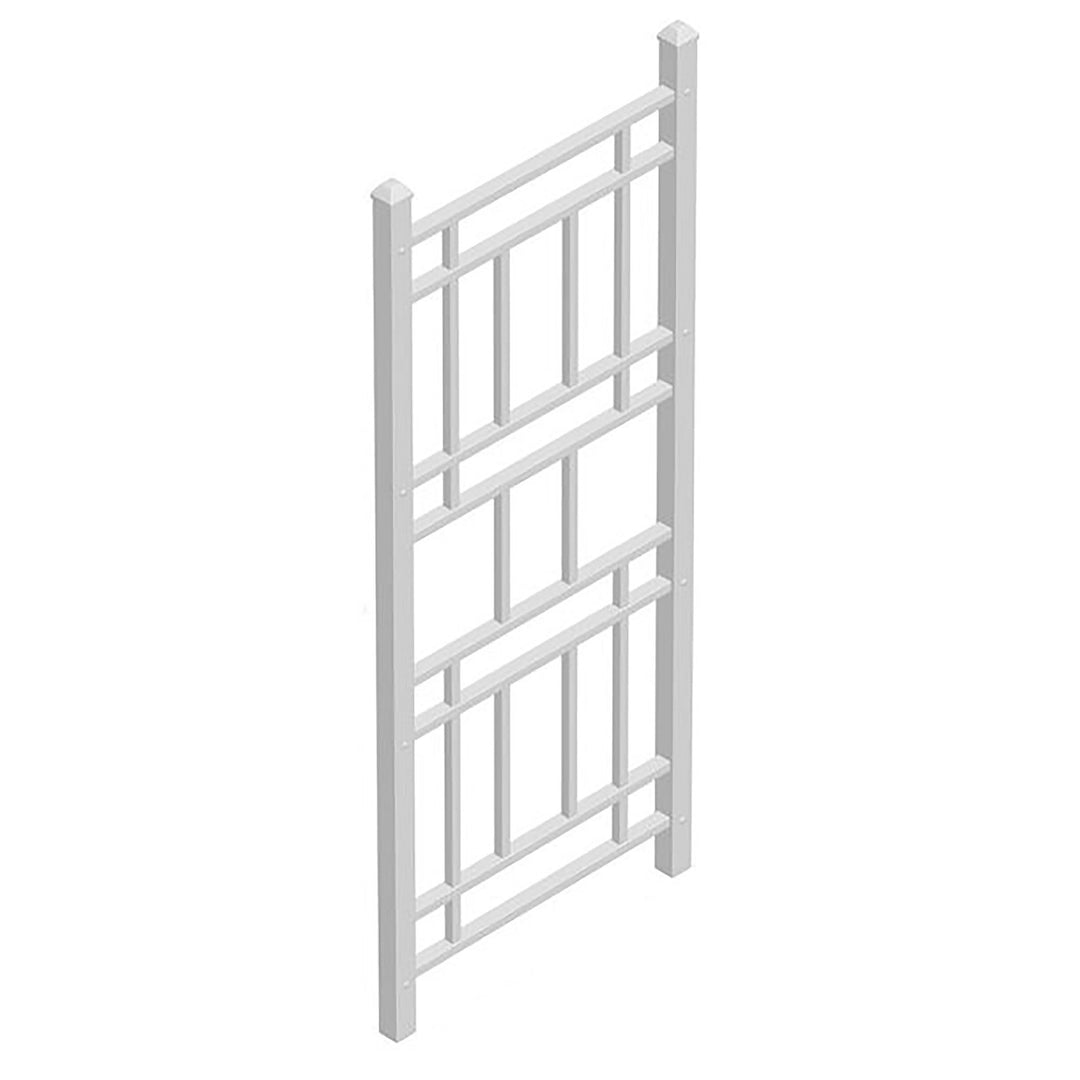 Dura-Trel Wellington 28 x 75 Inch PVC Vinyl Outdoor Garden Patio Trellis, White - VMInnovations