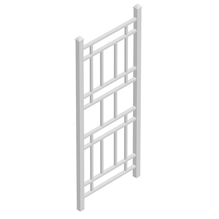 Dura-Trel Wellington 28 x 75 Inch PVC Vinyl Outdoor Garden Patio Trellis, White - VMInnovations
