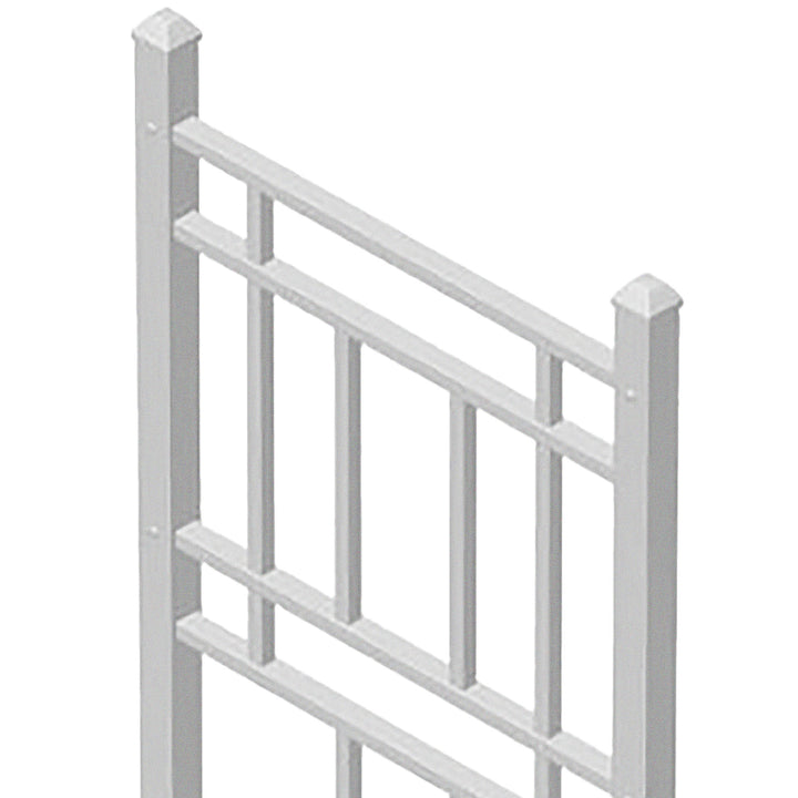 Dura-Trel Wellington 28 x 75 Inch PVC Vinyl Outdoor Garden Patio Trellis, White - VMInnovations