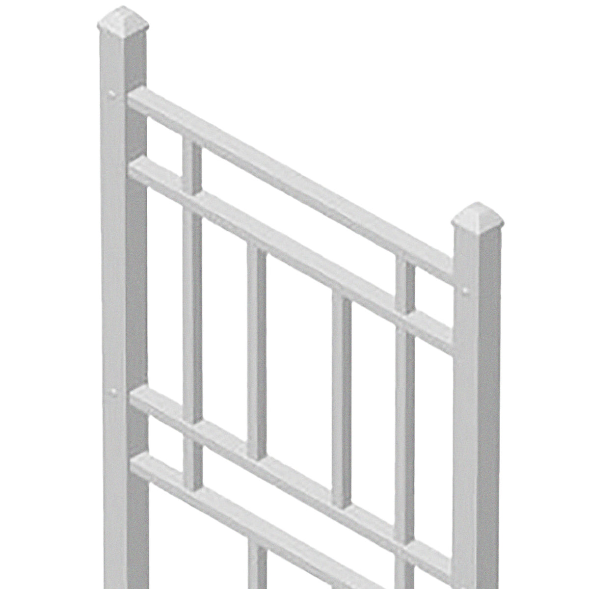 Dura-Trel Wellington 28"x75"PVC Vinyl Outdoor Garden Patio Trellis, White (Used)