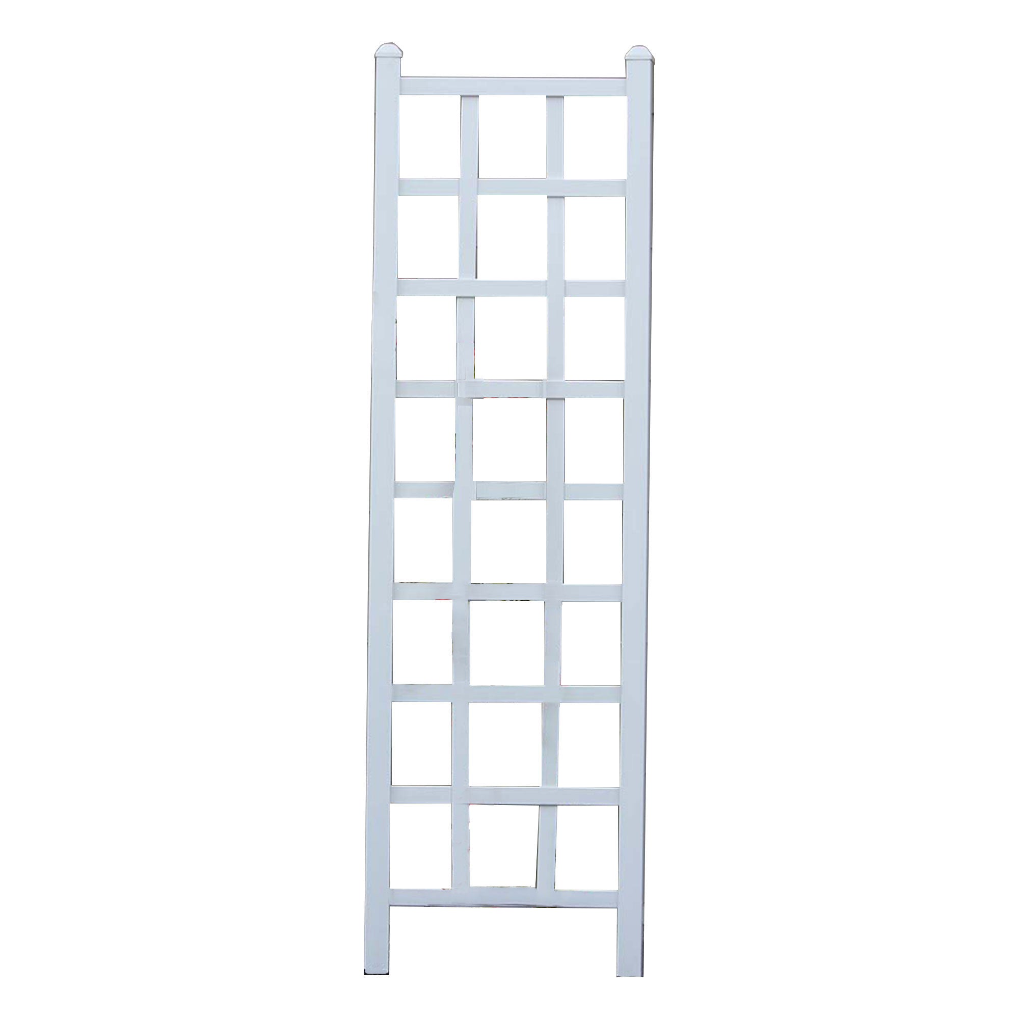 Dura-Trel Elmwood 22"x75" PVC Vinyl Outdoor Patio Trellis, White (Open Box) - VMInnovations