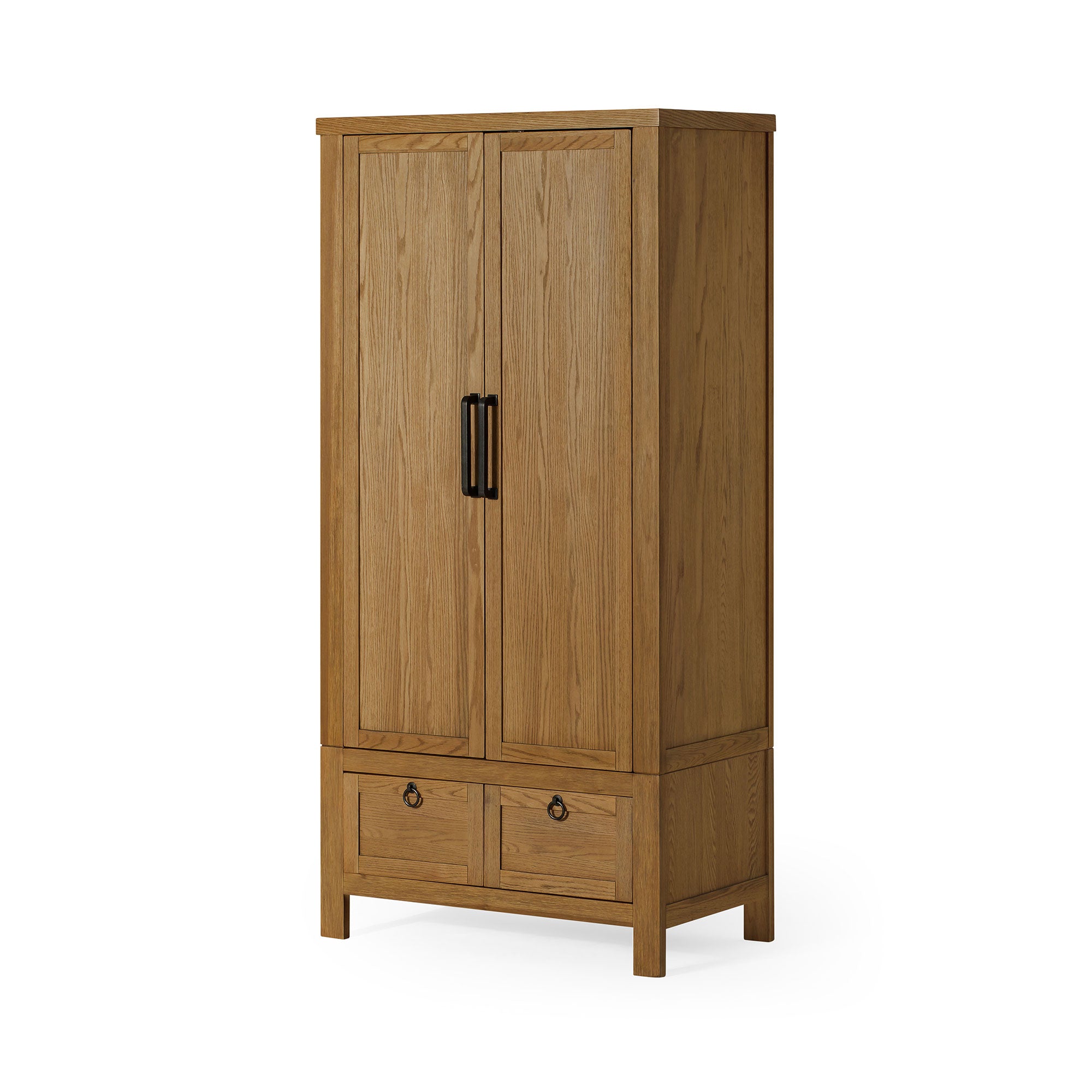 Maven Lane Vaughn Rustic Wooden Cabinet in Weathered Natural Finish - VMInnovations