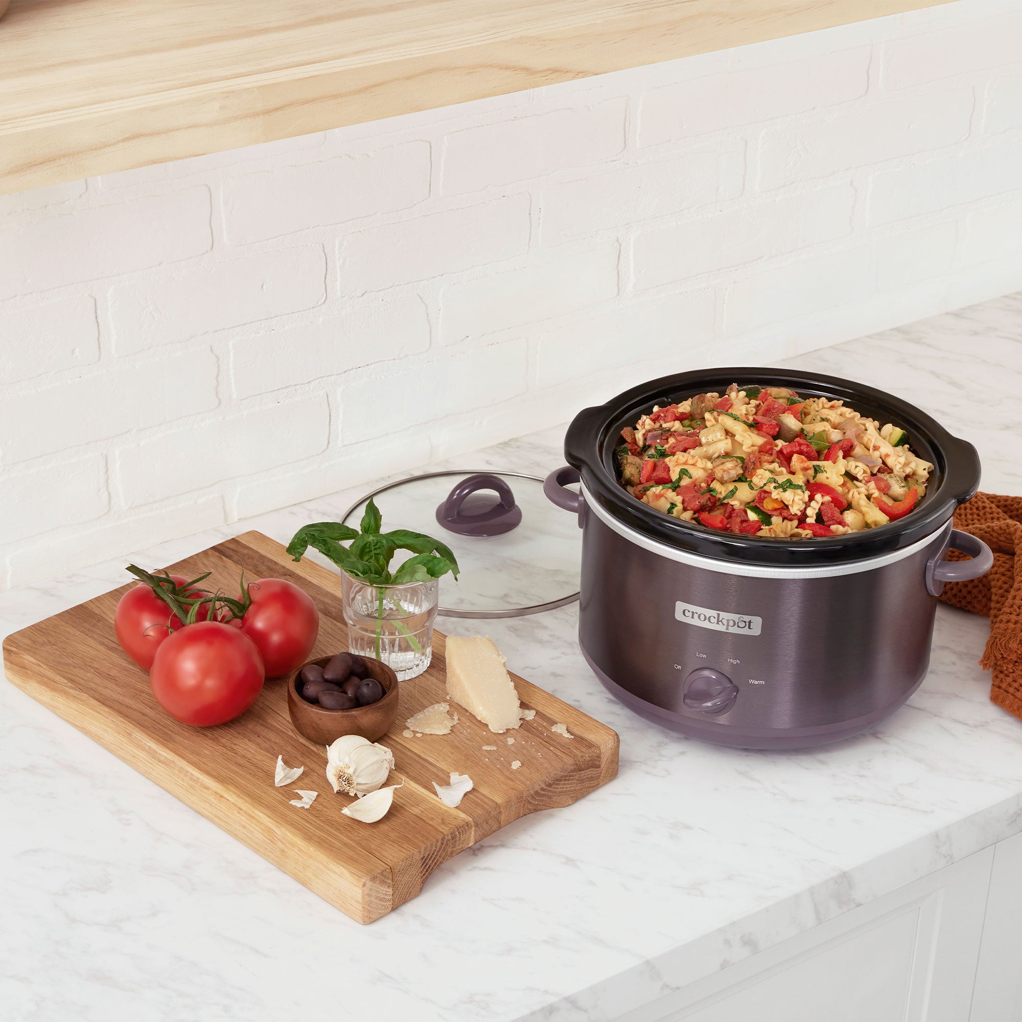 Crock-Pot Manual Design Series 4.5 Qt 3 Setting Slow Cooker, Mocha (Open Box) - VMInnovations