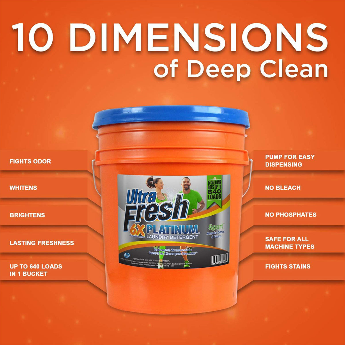 Ultra Fresh 6X Platinum Sport Laundry Detergent & Spring Fresh Fabric Softener