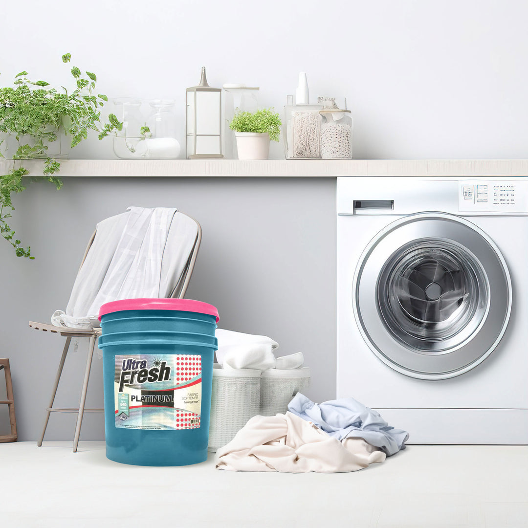 Ultra Fresh Platinum 5 Gal Spring Fresh Fabric Softener Up to 640 Loads w/Pump - VMInnovations