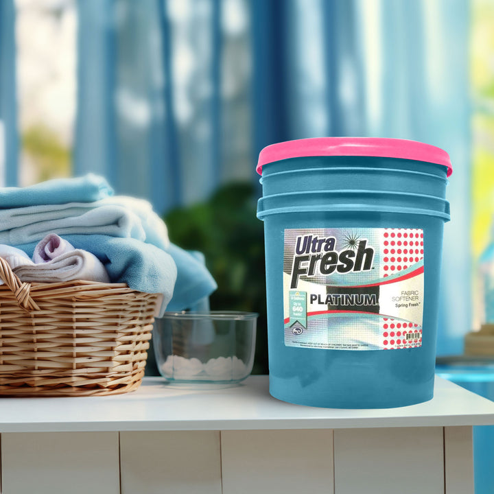 Ultra Fresh Platinum 5 Gal Spring Fresh Fabric Softener Up to 640 Loads w/Pump - VMInnovations