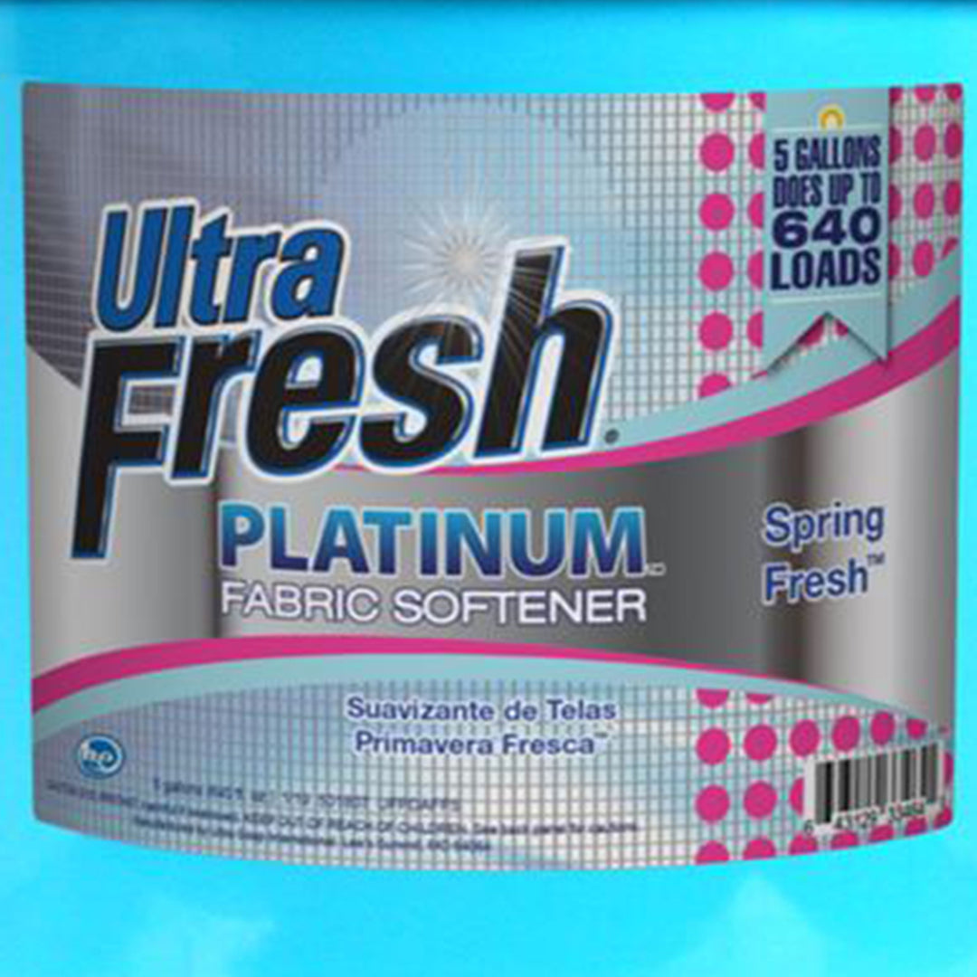 Ultra Fresh Platinum 5 Gal Spring Fresh Fabric Softener Up to 640 Loads w/Pump - VMInnovations
