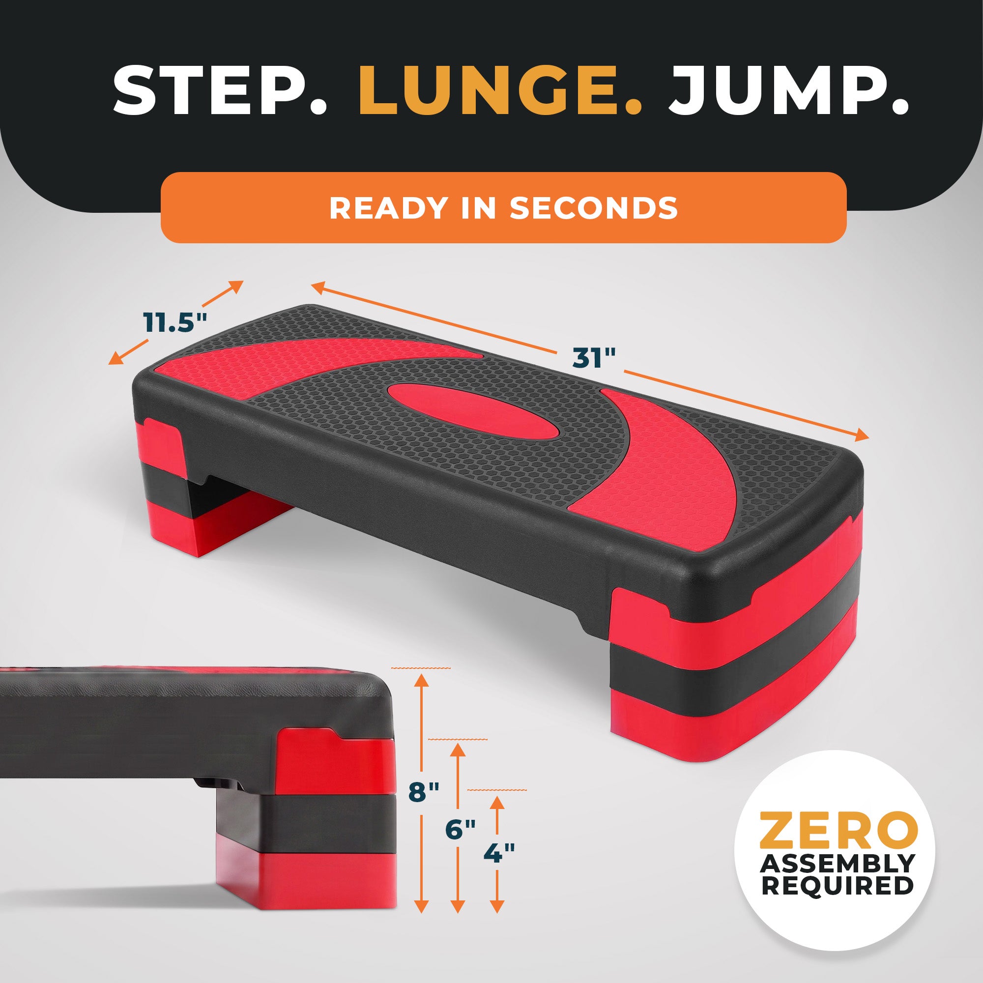BalanceFrom Fitness Adjustable Aerobic Step Platform Trainer w/Raisers(Open Box)