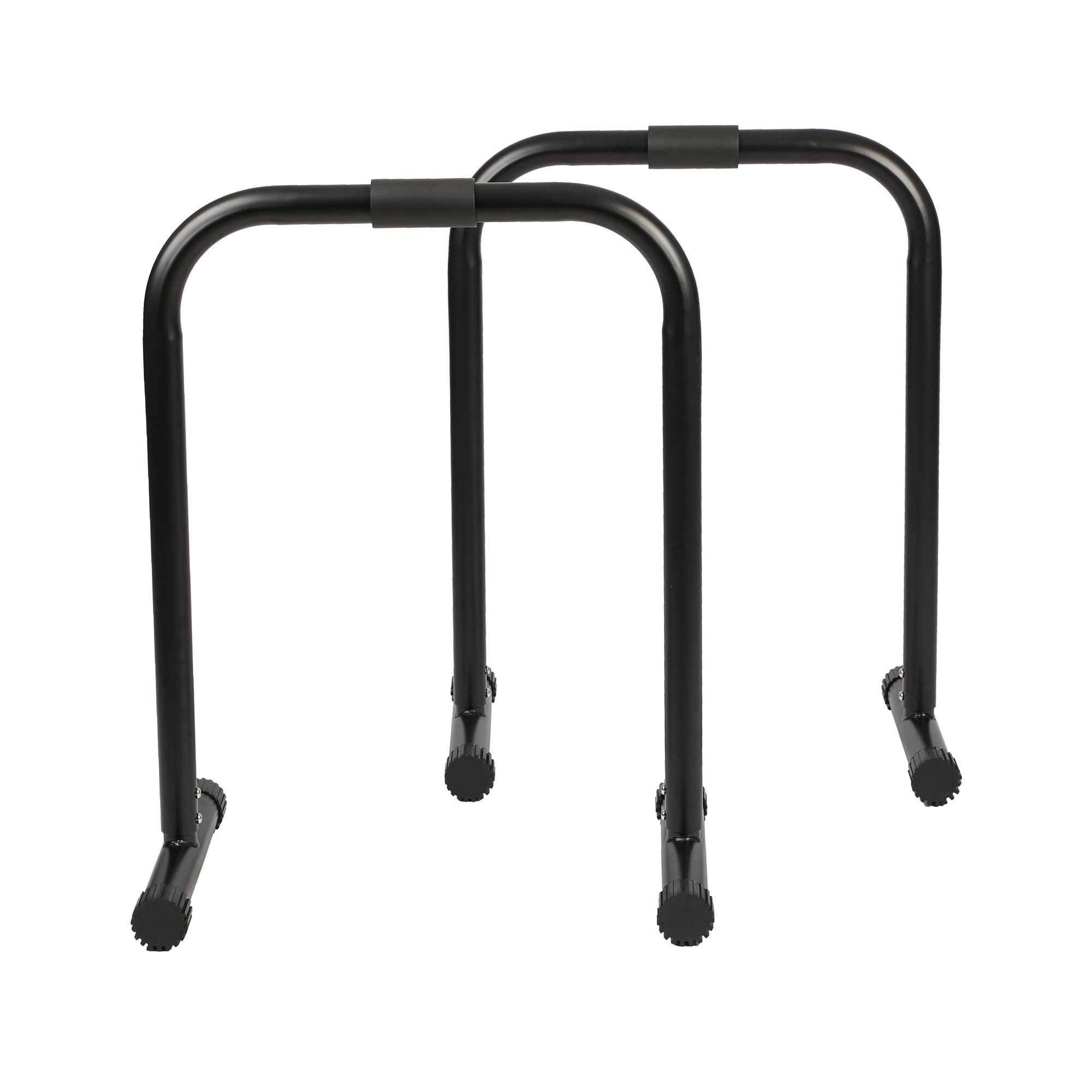 HolaHatha Dip Station Bar w/Adjustable Foot & Non Slip Covers, Black (Open Box) - VMInnovations