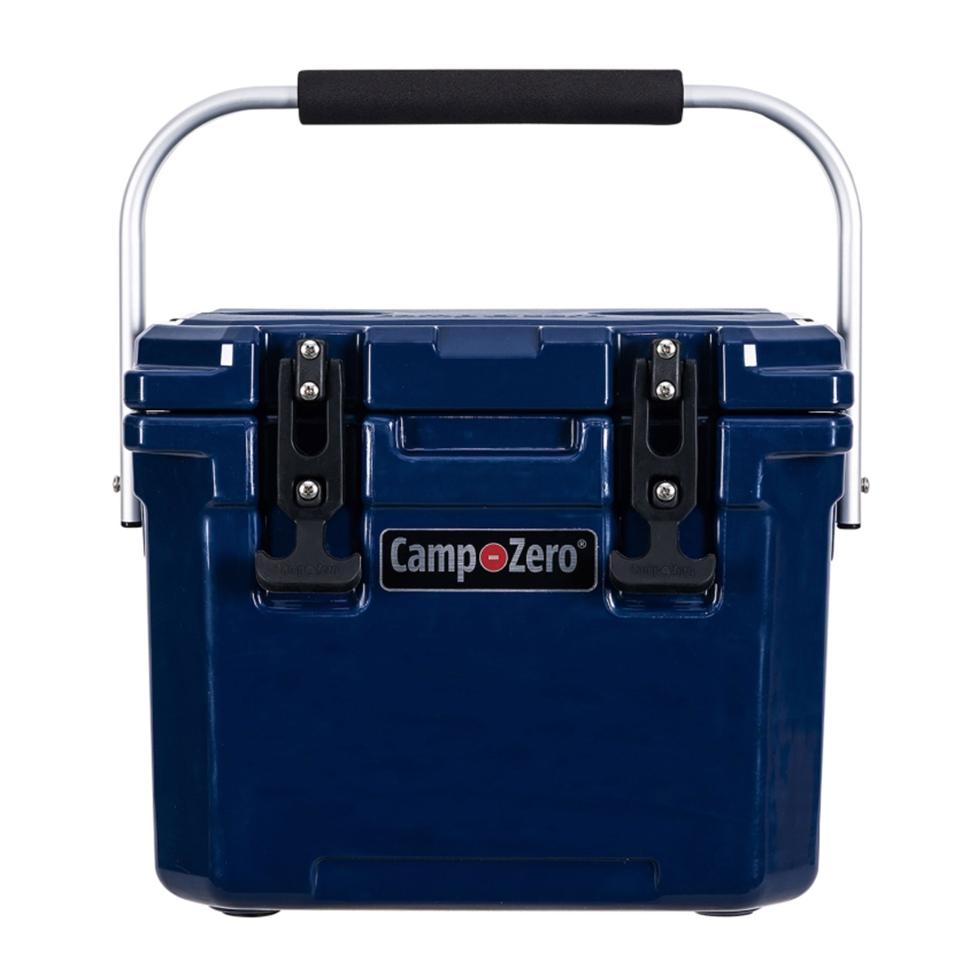 CAMP-ZERO 10 Liter 10.6 Quart Lidded Cooler with 2 Molded In Cup Holders, Navy - VMInnovations