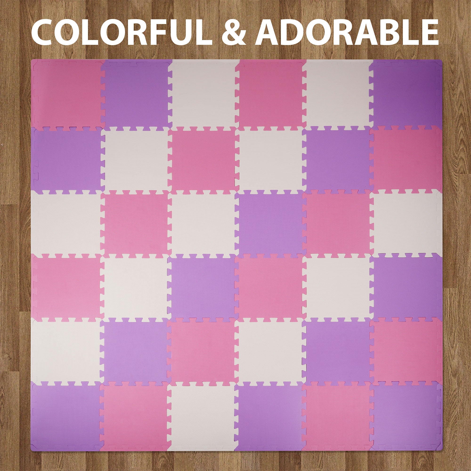 BalanceFrom 36 Tile Thick Interlocking Puzzle Foam Exercise Play Mat (Open Box)